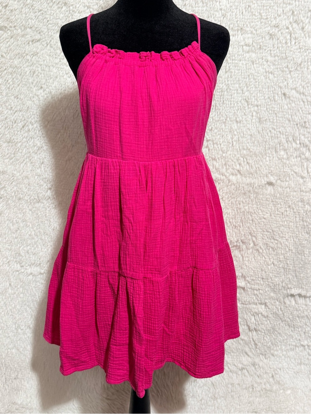(Unbranded) Hot Pink Backless Spaghetti Strap Sundress